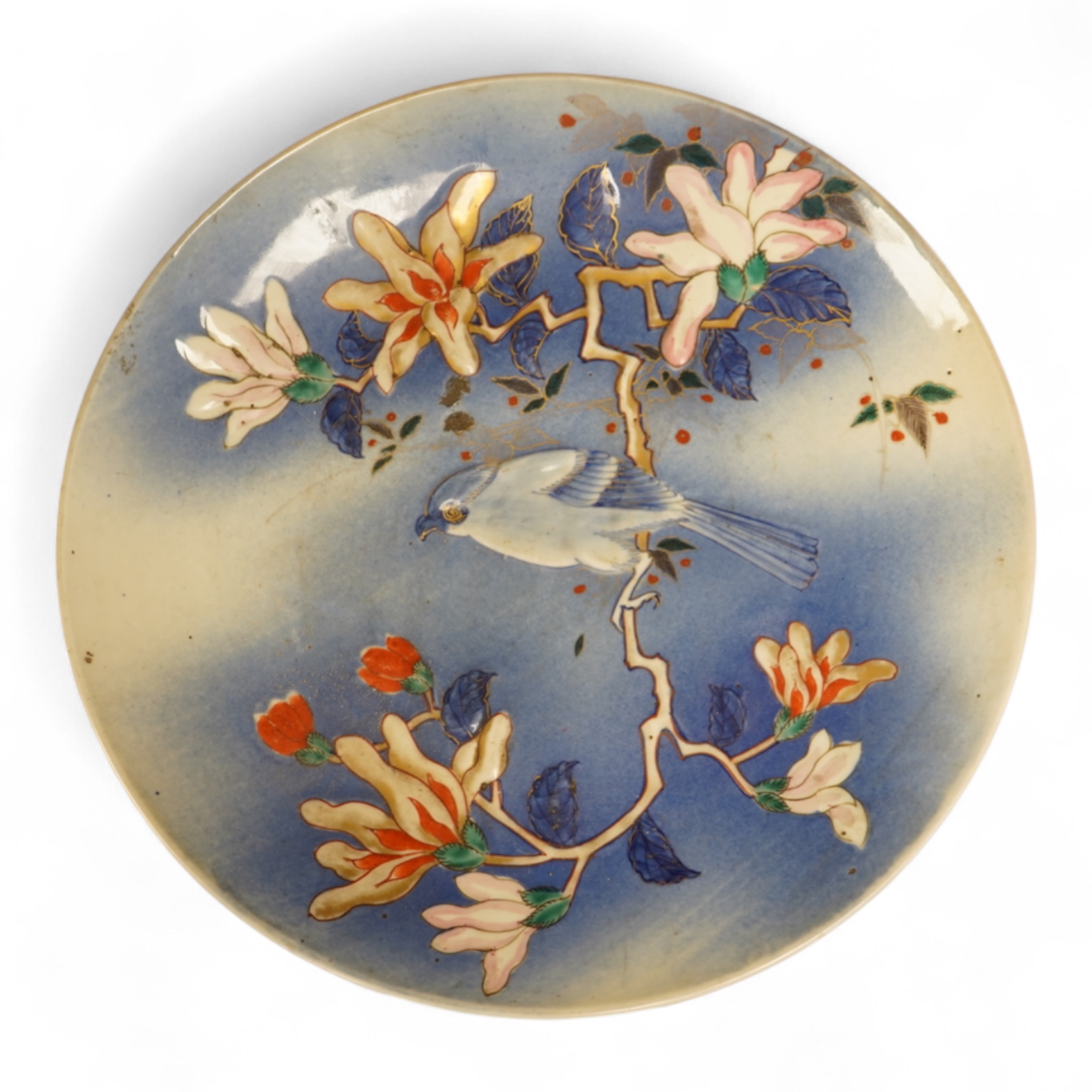 An unusual Japanese Imari moulded dish/charger, Meiji period, 37cm diameter